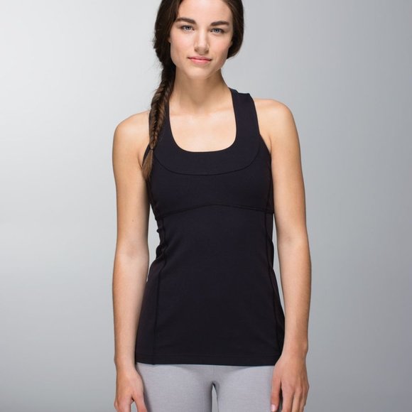 Tops - Athletic Black Scoop Neck Mesh Tback Tank